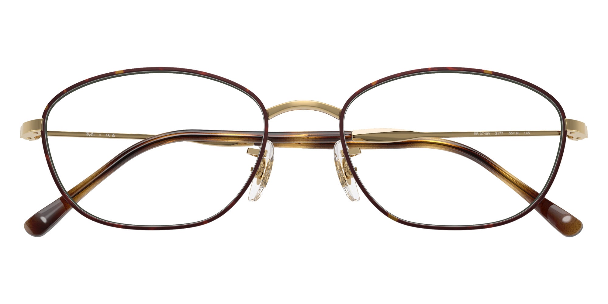 Ray-Ban® RX3749V RX3749V 3177 55 Eyeglasses - Gold