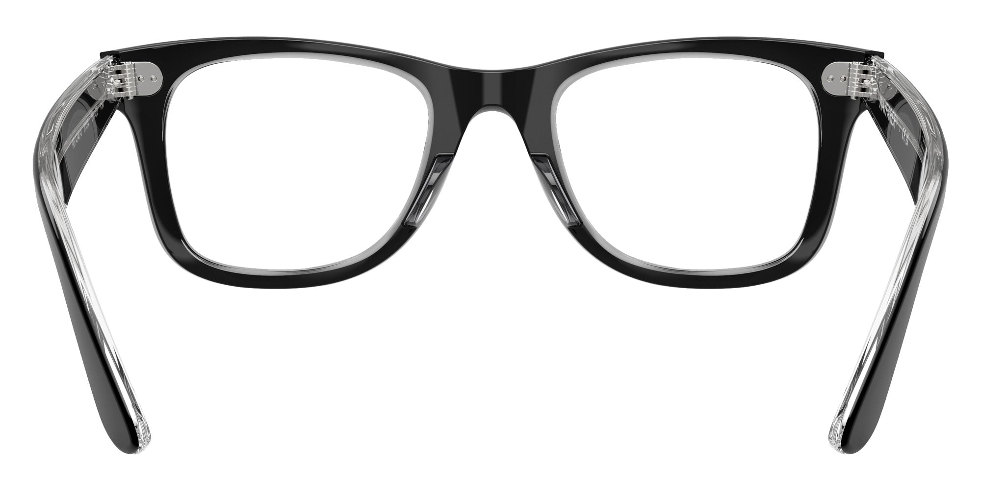 Ray-Ban® RX4340V RX4340V 2034 50 Eyeglasses - Black On Transparent