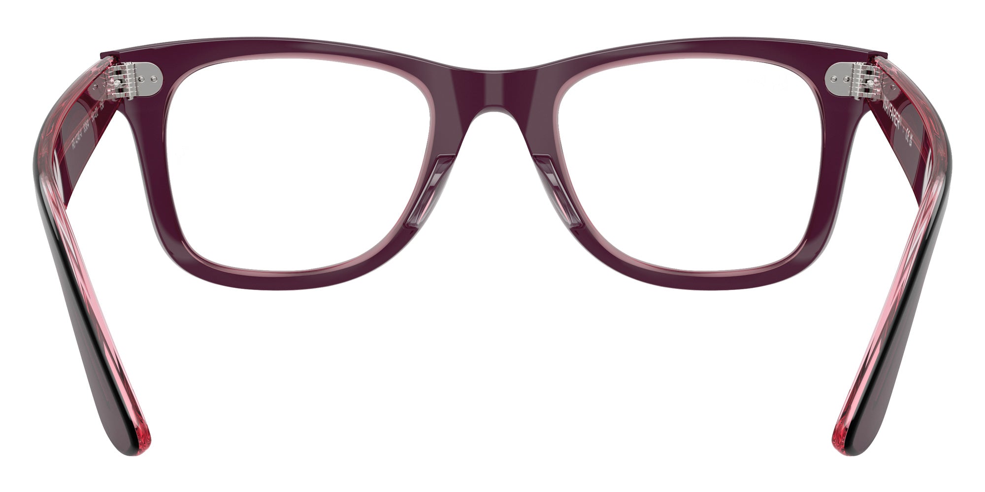 Ray-Ban® RX4340V RX4340V 8364 50 Eyeglasses - Violet On Transparent Pink