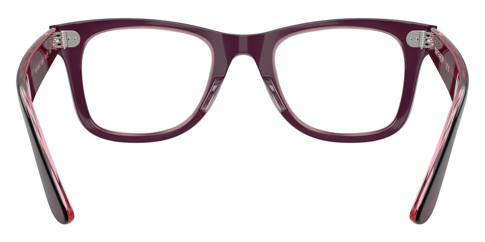 Ray-Ban® RX4340V RX4340V 8364 50 Eyeglasses - Violet On Transparent Pink