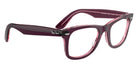 Ray-Ban® RX4340V RX4340V 8364 50 Eyeglasses - Violet On Transparent Pink