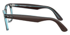 Ray-Ban® RX4340V RX4340V 8366 50 Eyeglasses - Brown On Transparent Blue