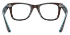 Ray-Ban® RX4340V RX4340V 8366 50 Eyeglasses - Brown On Transparent Blue