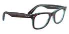 Ray-Ban® RX4340V RX4340V 8366 50 Eyeglasses - Brown On Transparent Blue
