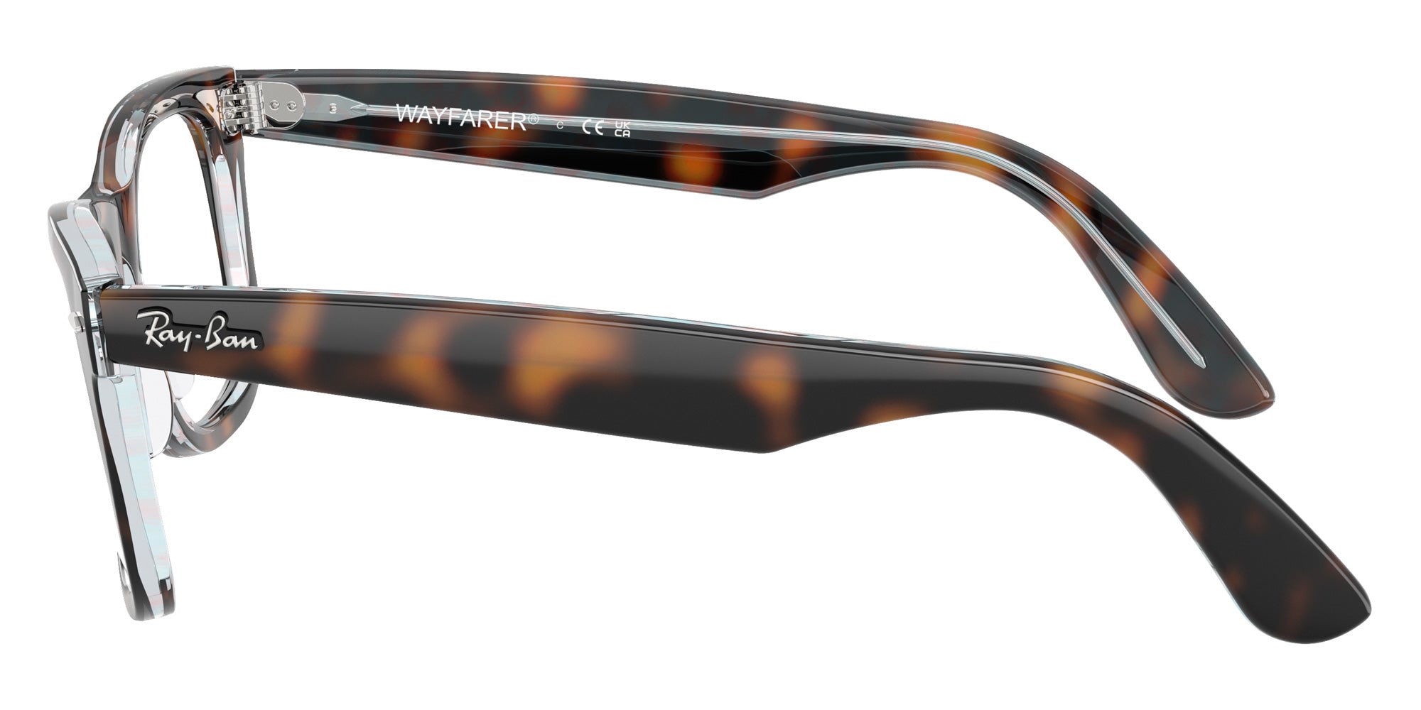Ray-Ban® RX4340V RX4340V 8401 50 Eyeglasses - Dark Havana On Multicolor