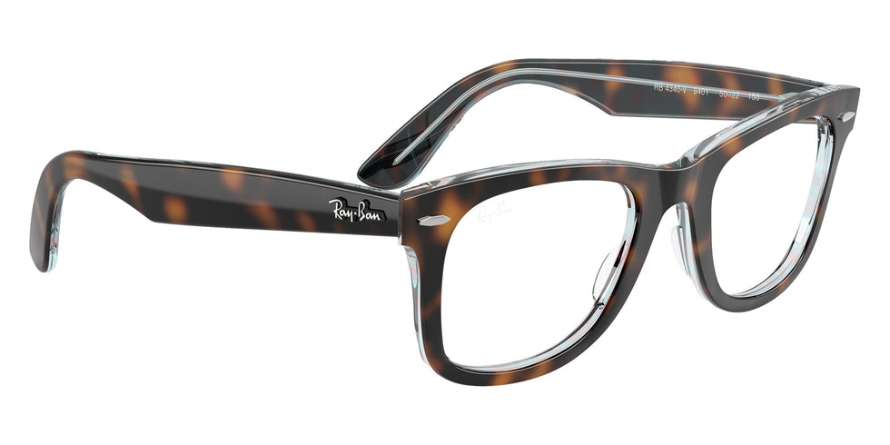 Ray-Ban® RX4340V RX4340V 8401 50 Eyeglasses - Dark Havana On Multicolor