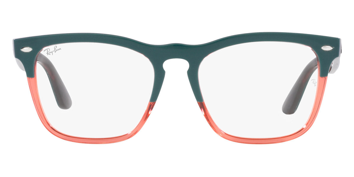 Ray-Ban® Steve RX4487Vf RX4487VF 8194 54 - Dark Green on Transparent Light Red Eyeglasses