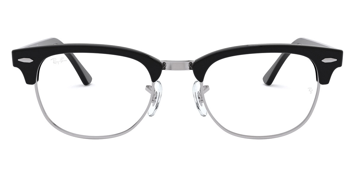 Ray-Ban® Clubmaster RX5154 RX5154 8049 49 - Wrinnkled Black On Black Eyeglasses
