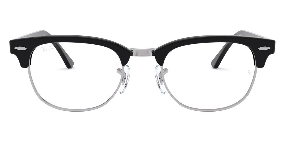 Ray-Ban® Clubmaster RX5154 RX5154 8049 49 - Wrinnkled Black On Black Eyeglasses