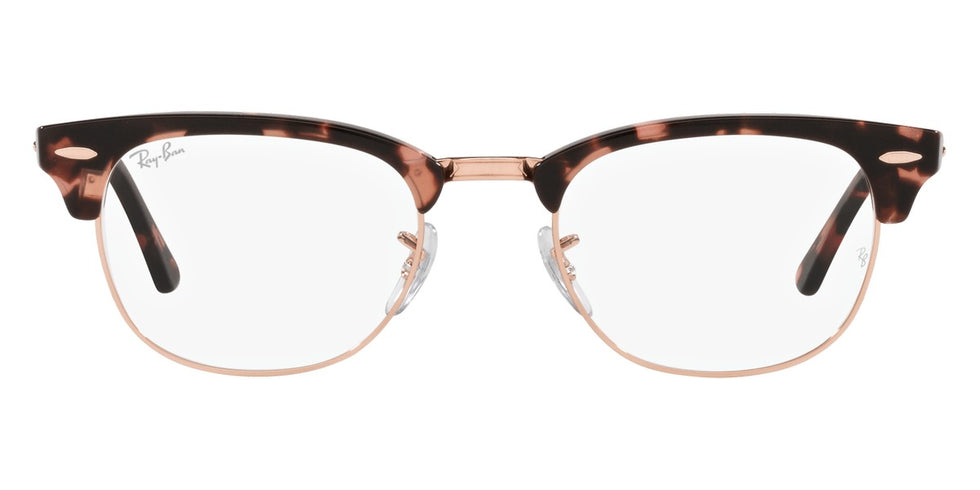 Ray-Ban® Clubmaster RX5154 RX5154 8230 51 - Bordeaux on Rose Gold Eyeglasses