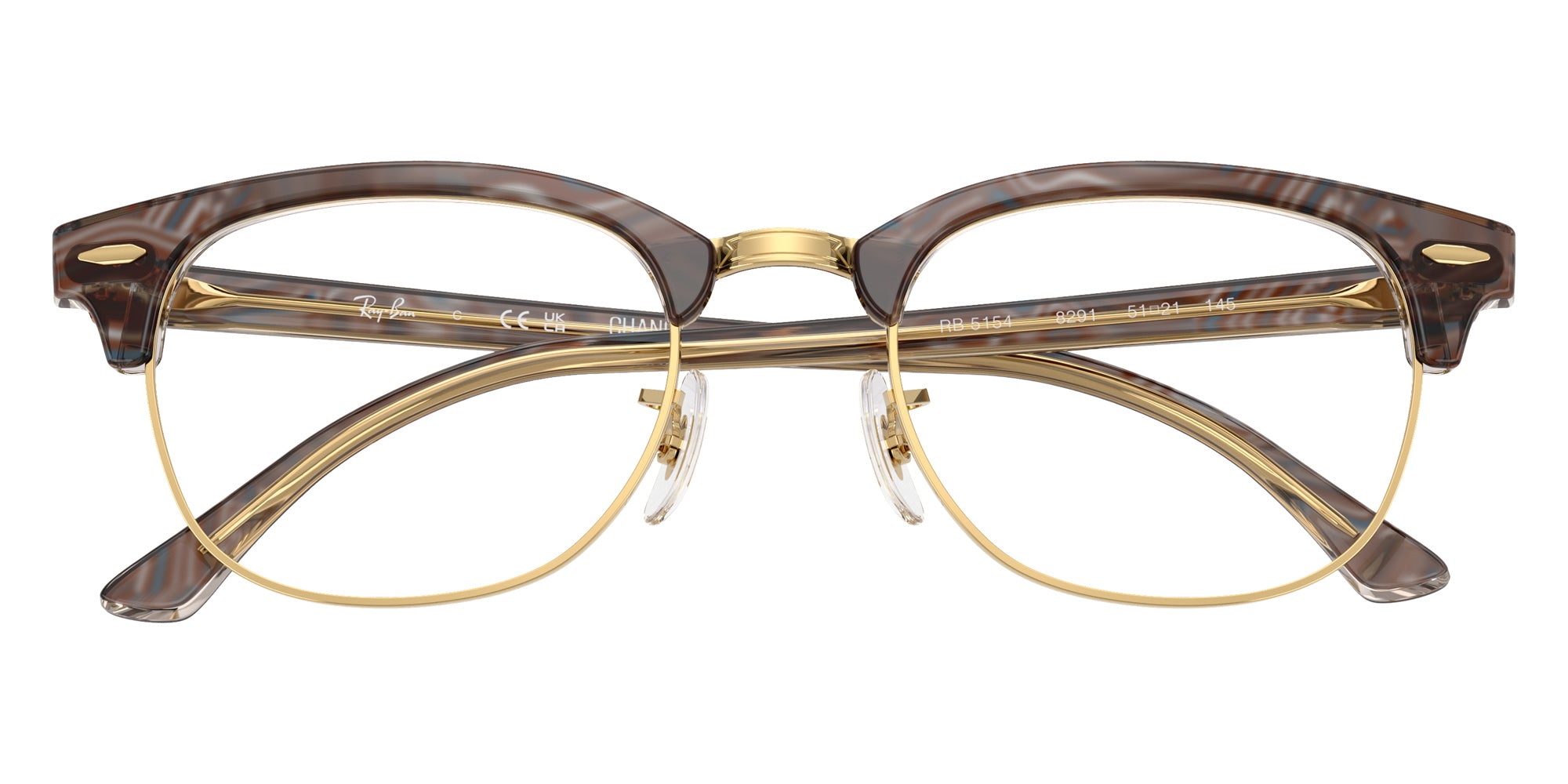 Ray-Ban® RX5154 RX5154 8291 53 Eyeglasses - Photo Waves Gray