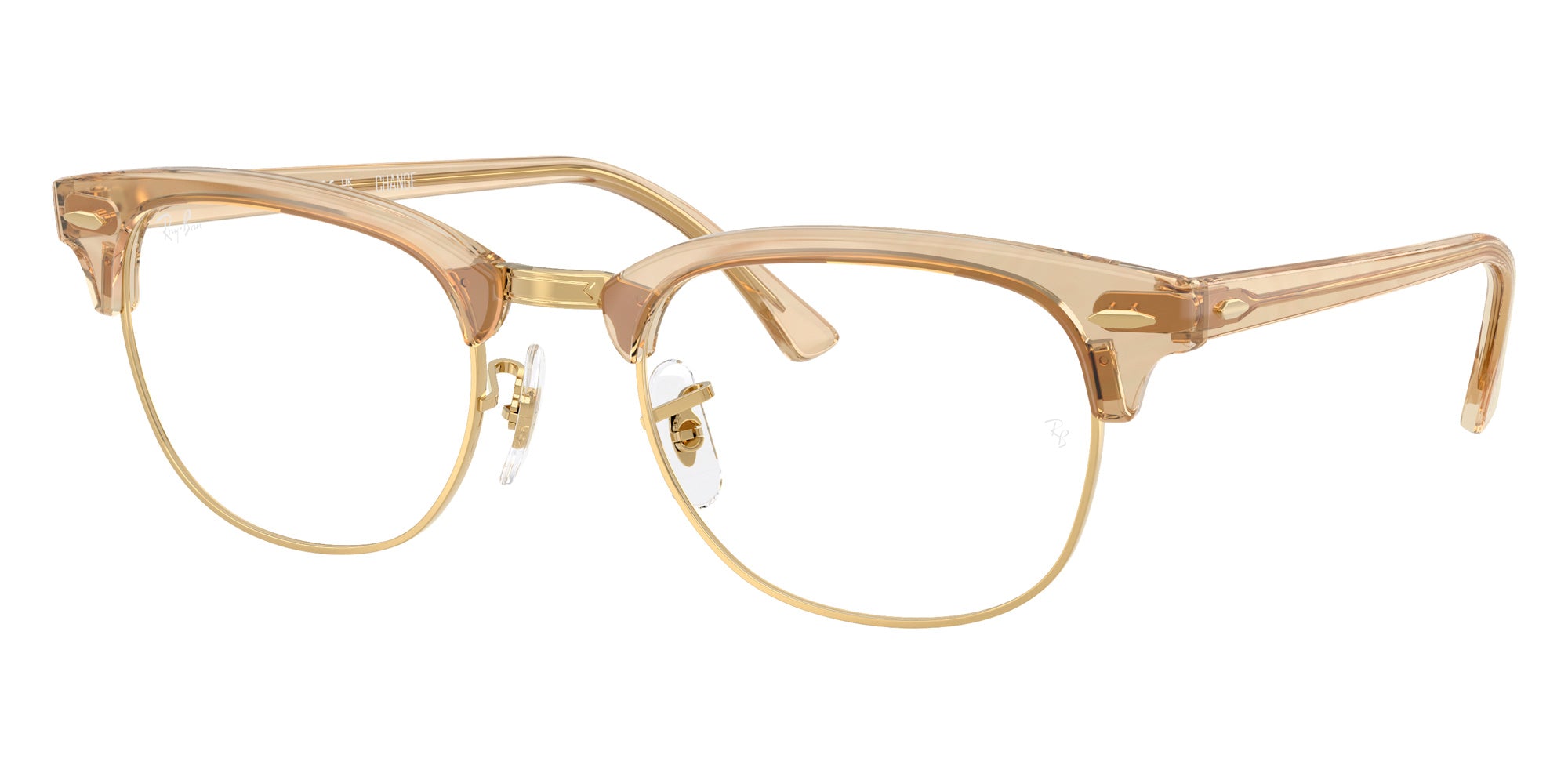 Ray-Ban® RX5154 RX5154 8294 53 Eyeglasses - Photo Waves Brown