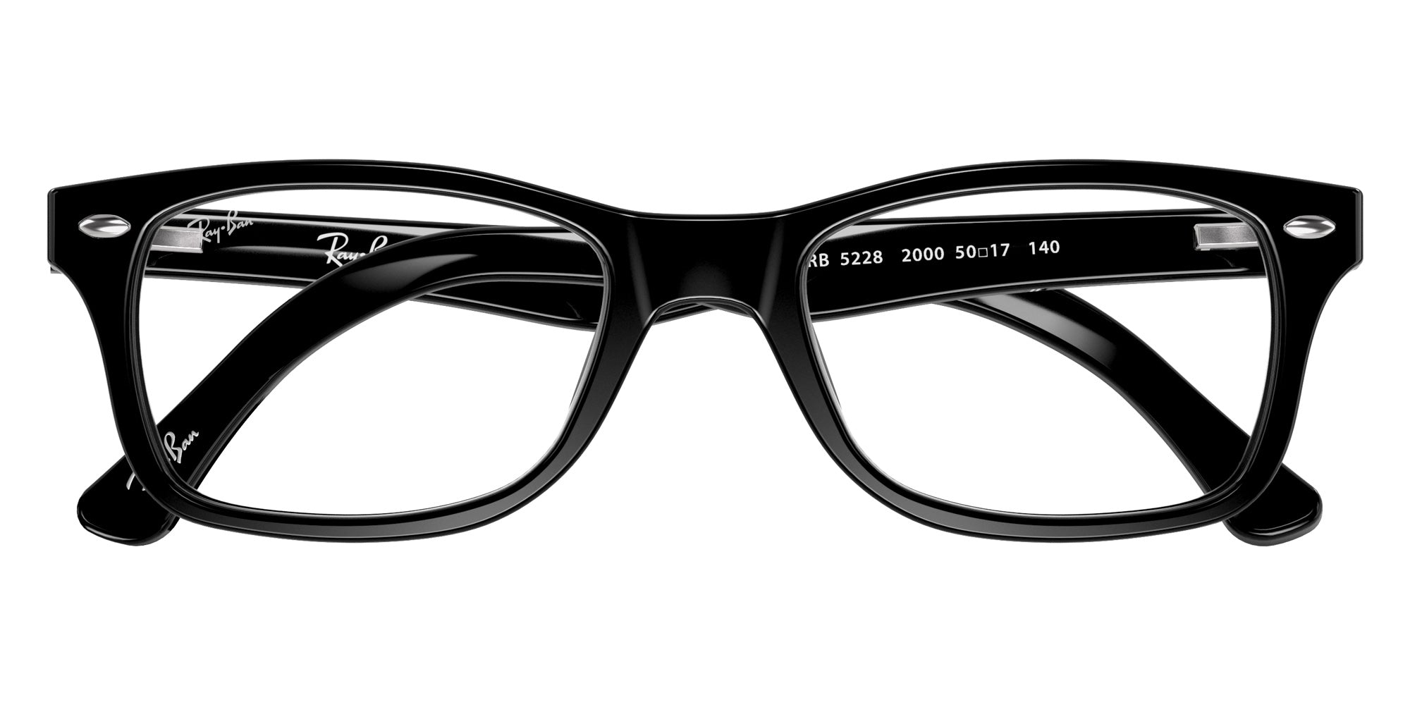 Ray-Ban® RX5228 RX5228 2000 53 Eyeglasses - Black