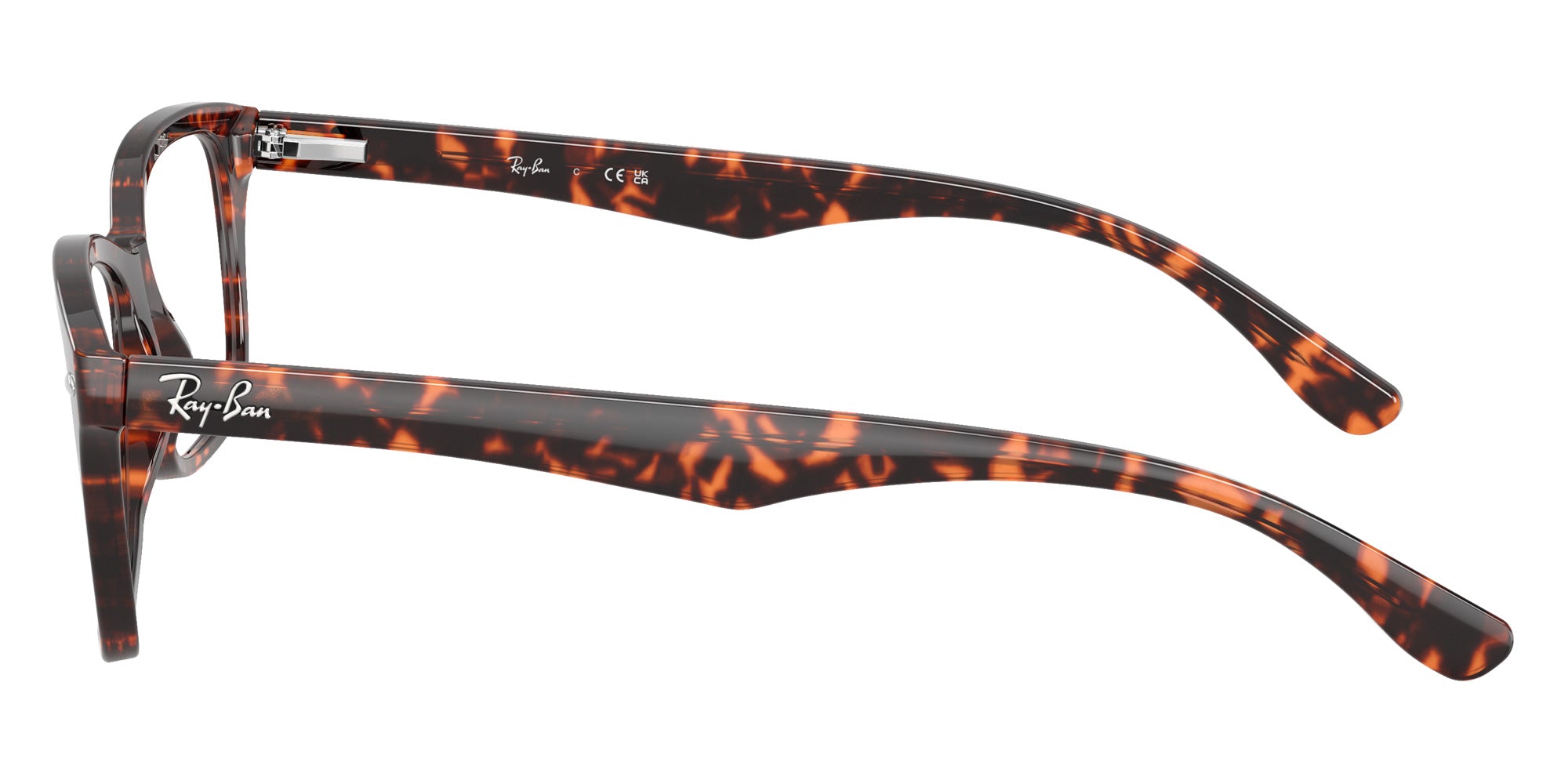 Ray-Ban® RX5228 RX5228 8423 50 Eyeglasses - Havana Red Turtle
