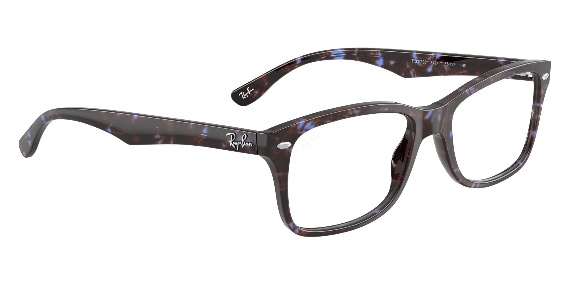 Ray-Ban® RX5228 RX5228 8424 53 Eyeglasses - Havana Blue Turtle