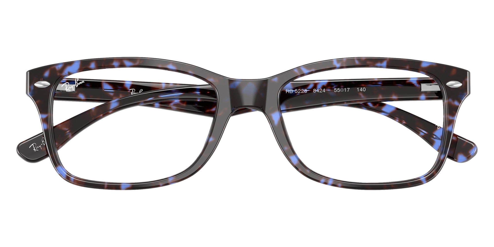 Ray-Ban® RX5228 RX5228 8424 53 Eyeglasses - Havana Blue Turtle