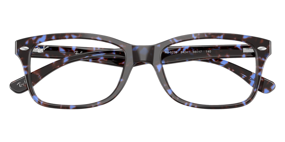 Ray-Ban® RX5228 RX5228 8424 53 Eyeglasses - Havana Blue Turtle