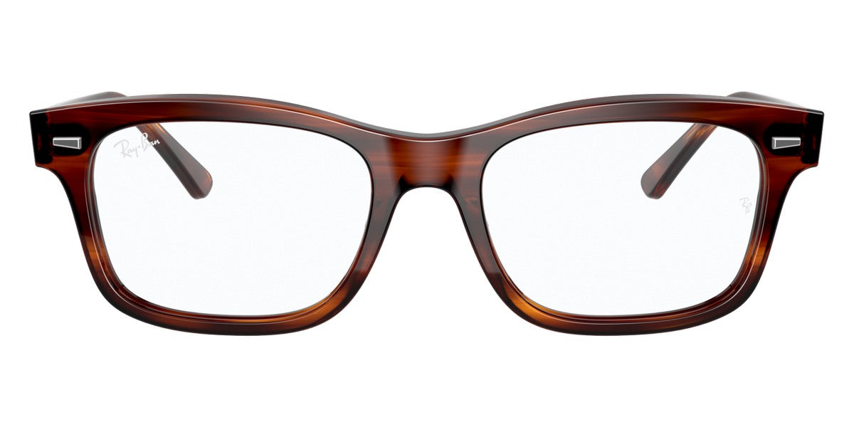 Ray-Ban® Mr BuRBank RX5383 RX5383 8089 54 - Black On Chevron Gray/Burgundy Eyeglasses