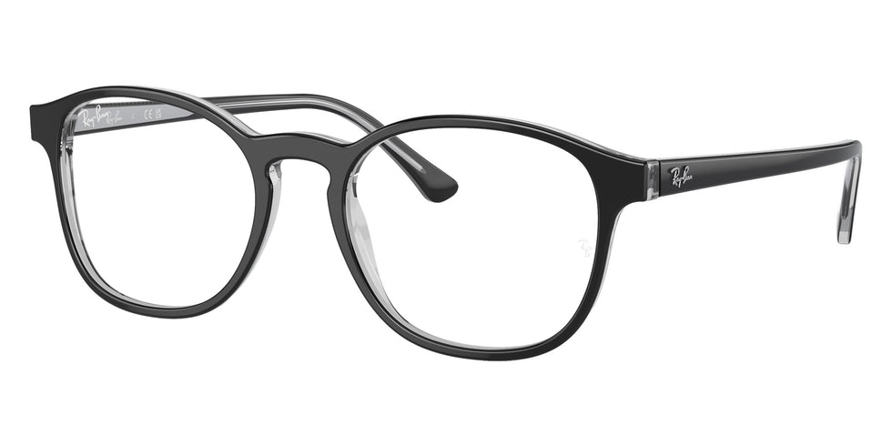 Ray-Ban® RX5417F RX5417F 8367 52 Eyeglasses - Dark Gray On Transparent Gray