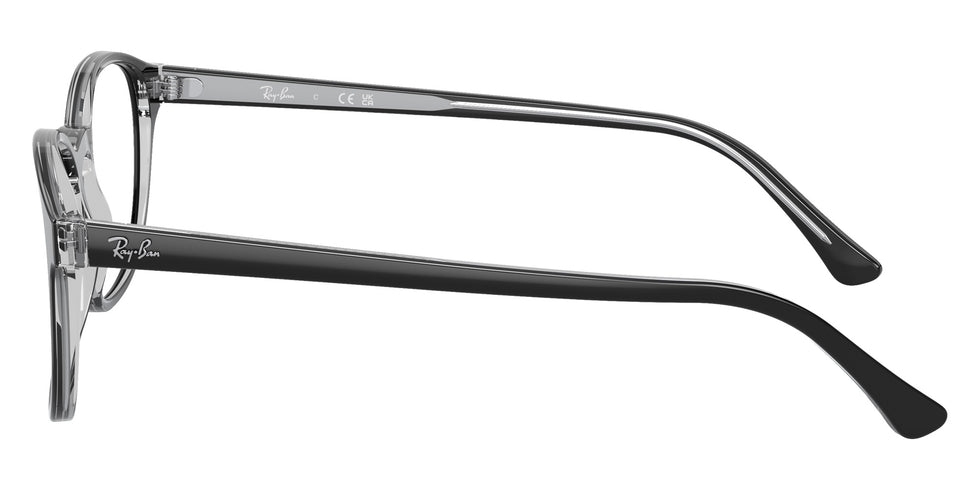 Ray-Ban® RX5417F RX5417F 8367 52 Eyeglasses - Dark Gray On Transparent Gray
