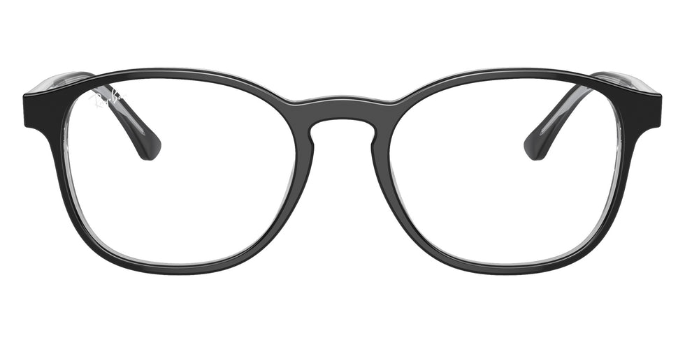 Ray-Ban® RX5417F RX5417F 8367 52 Eyeglasses - Dark Gray On Transparent Gray