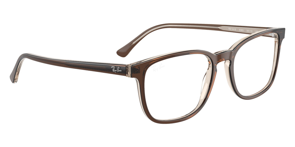 Ray-Ban® RX5418 RX5418 8365 54 Eyeglasses - Brown On Transparent Light Brown