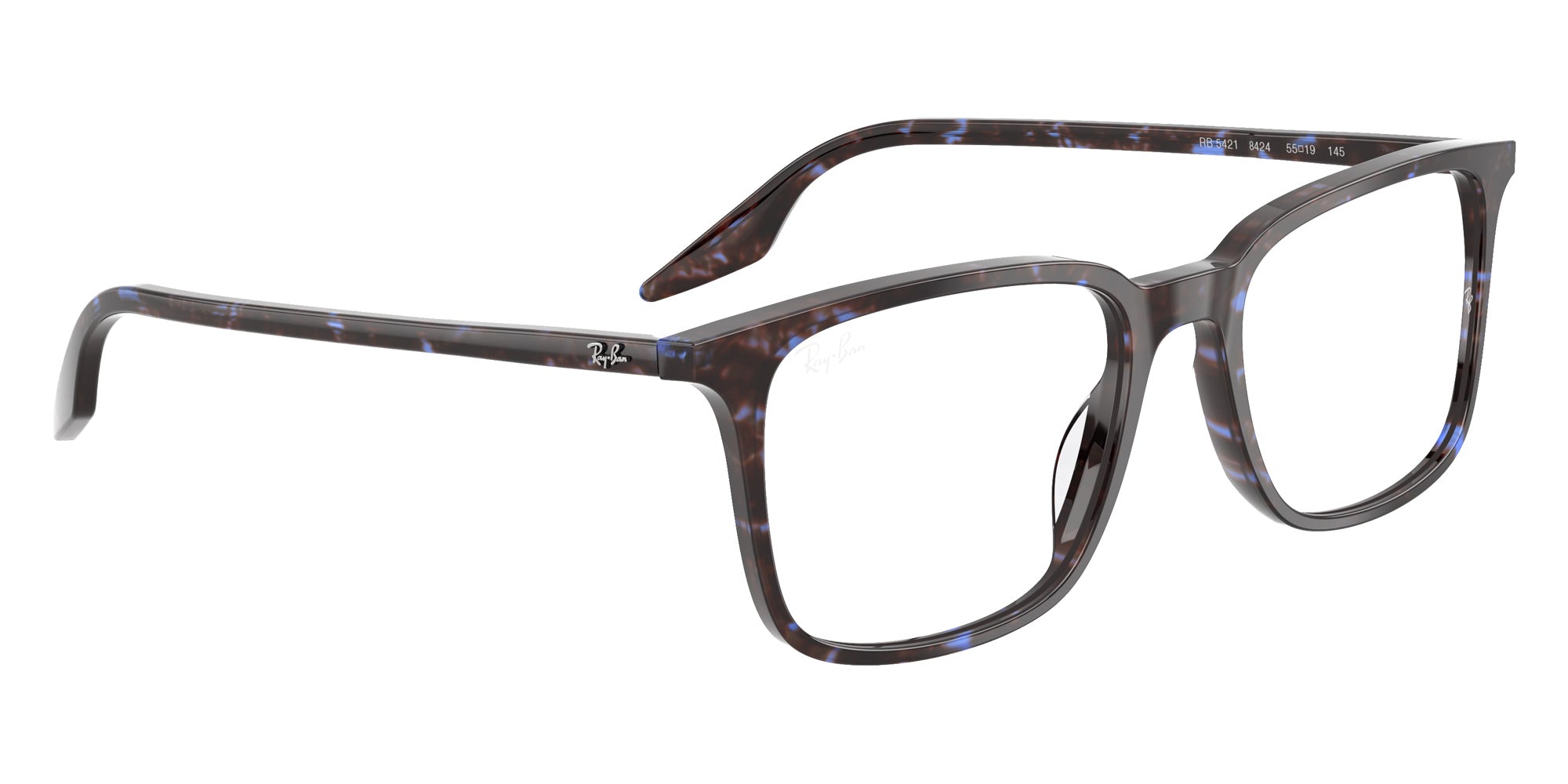 Ray-Ban® RX5421 RX5421 8424 55 Eyeglasses - Havana Blue Turtle