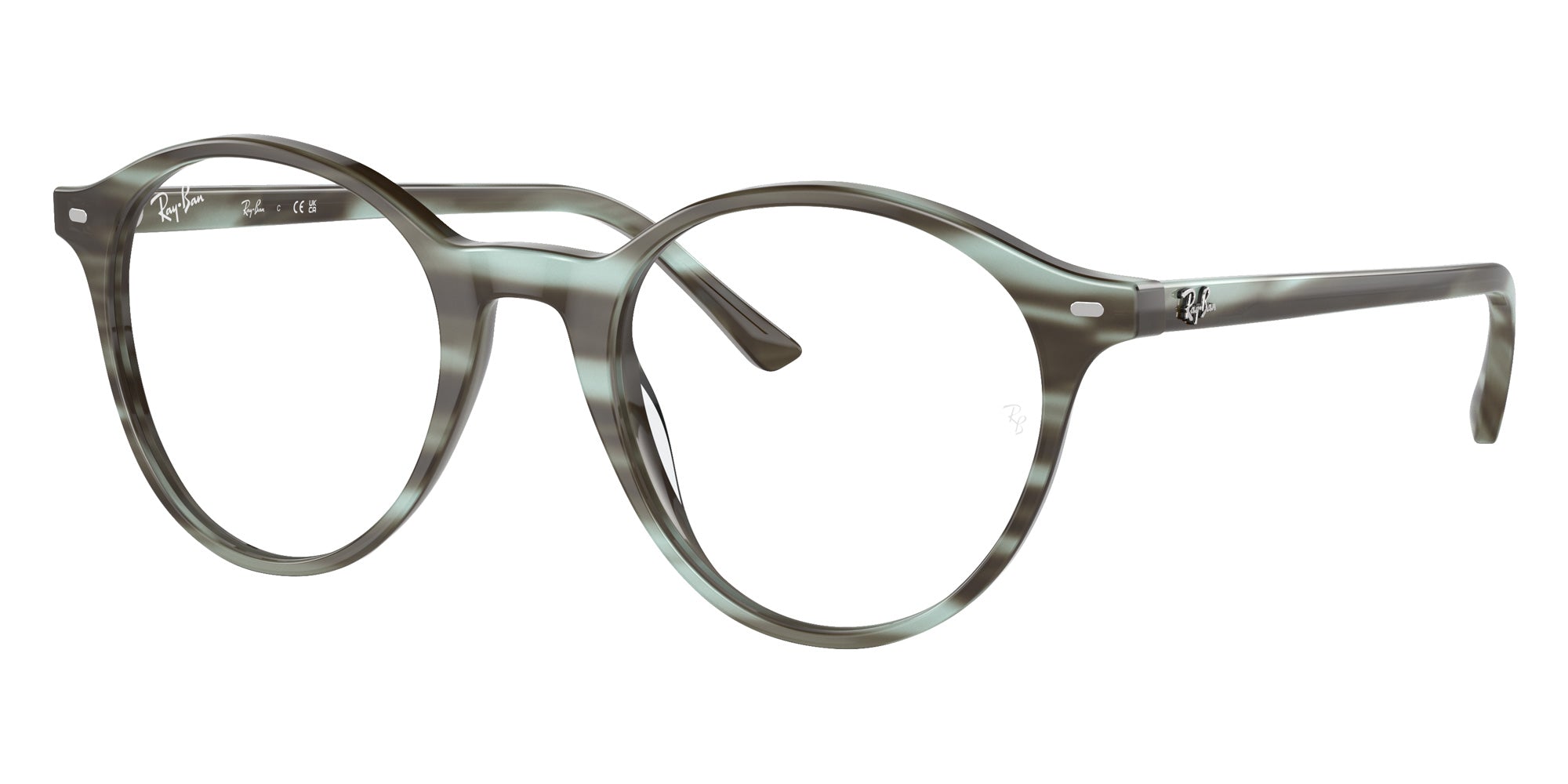 Ray-Ban® RX5430F RX5430F 8356 51 Eyeglasses - Striped Green