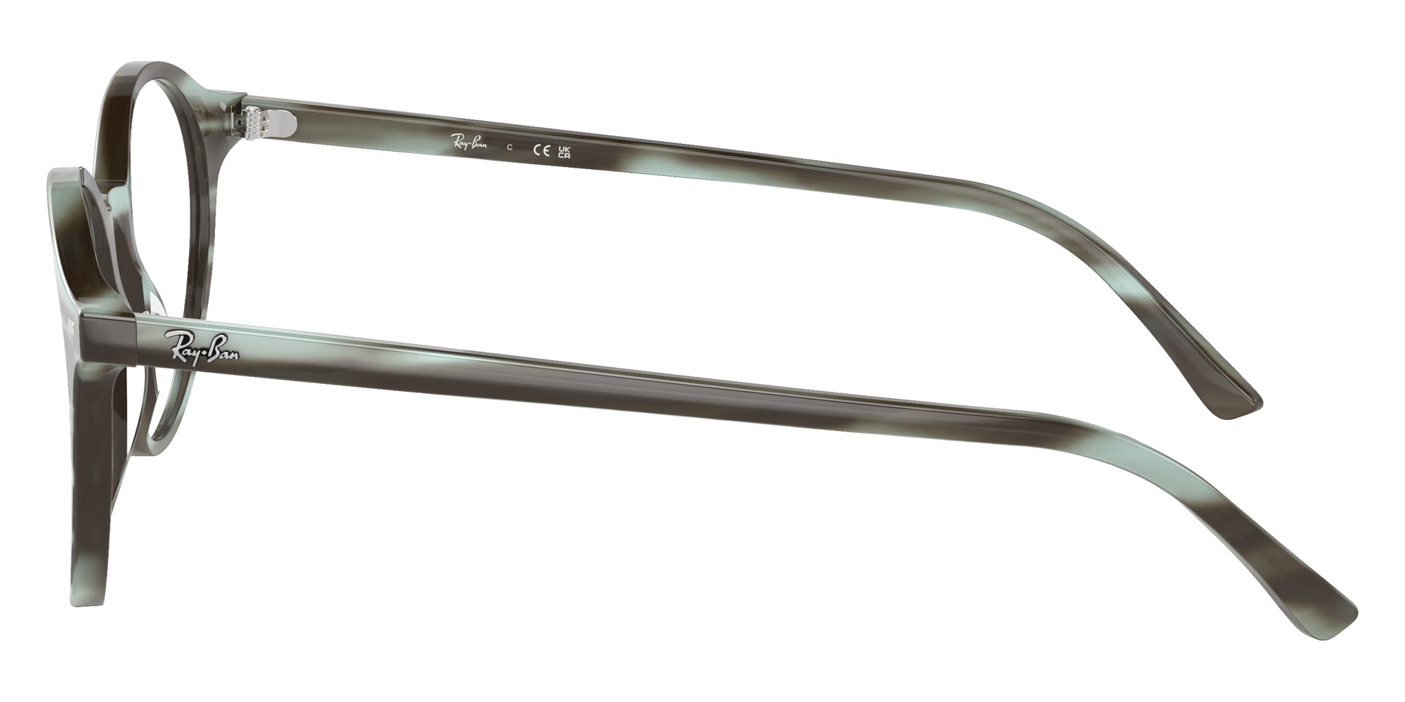 Ray-Ban® RX5430F RX5430F 8356 51 Eyeglasses - Striped Green