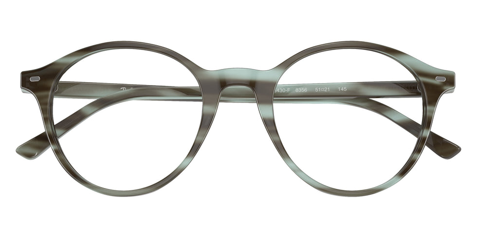 Ray-Ban® RX5430F RX5430F 8356 51 Eyeglasses - Striped Green