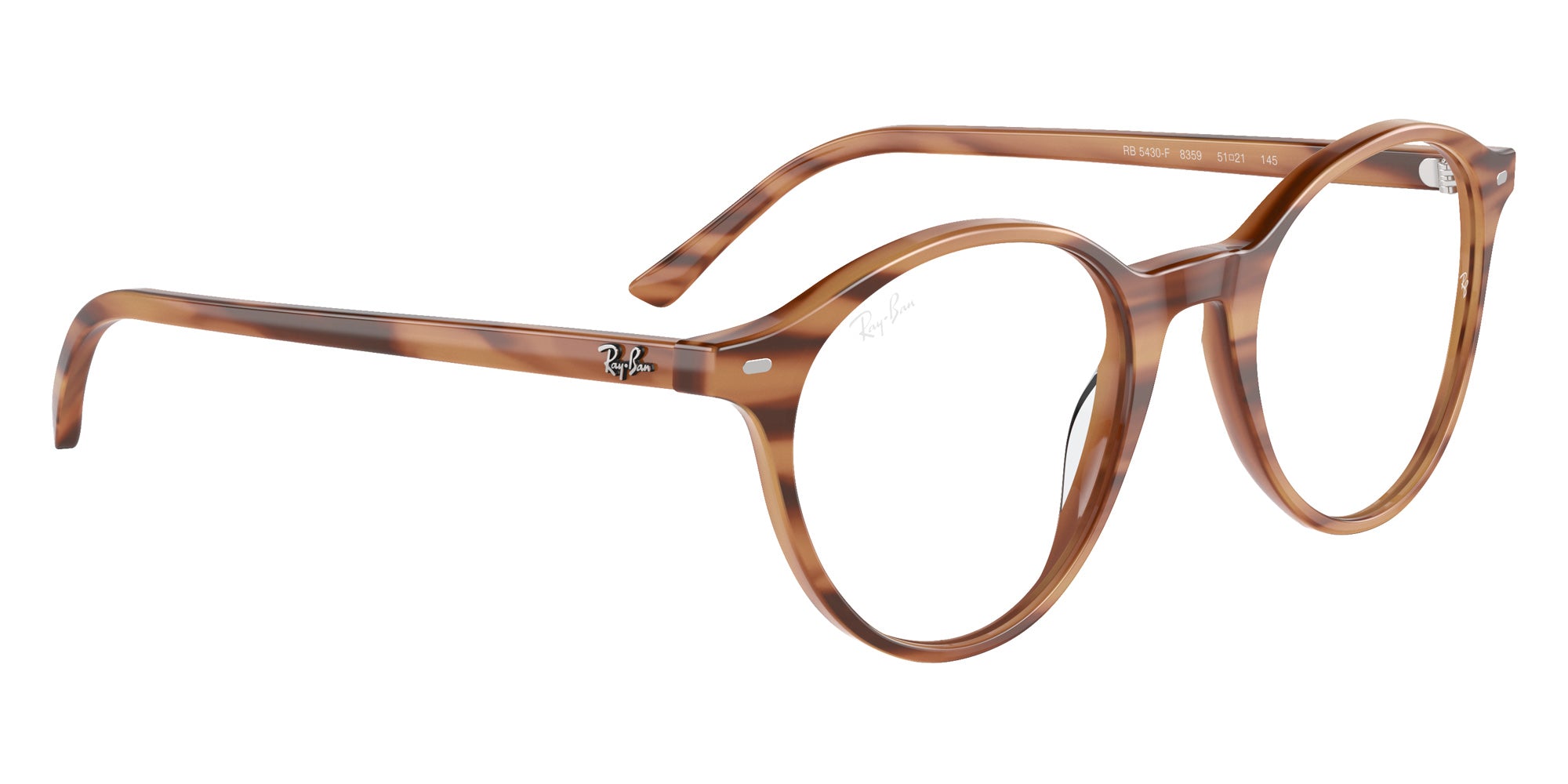 Ray-Ban® RX5430F RX5430F 8359 51 Eyeglasses - Striped Brown