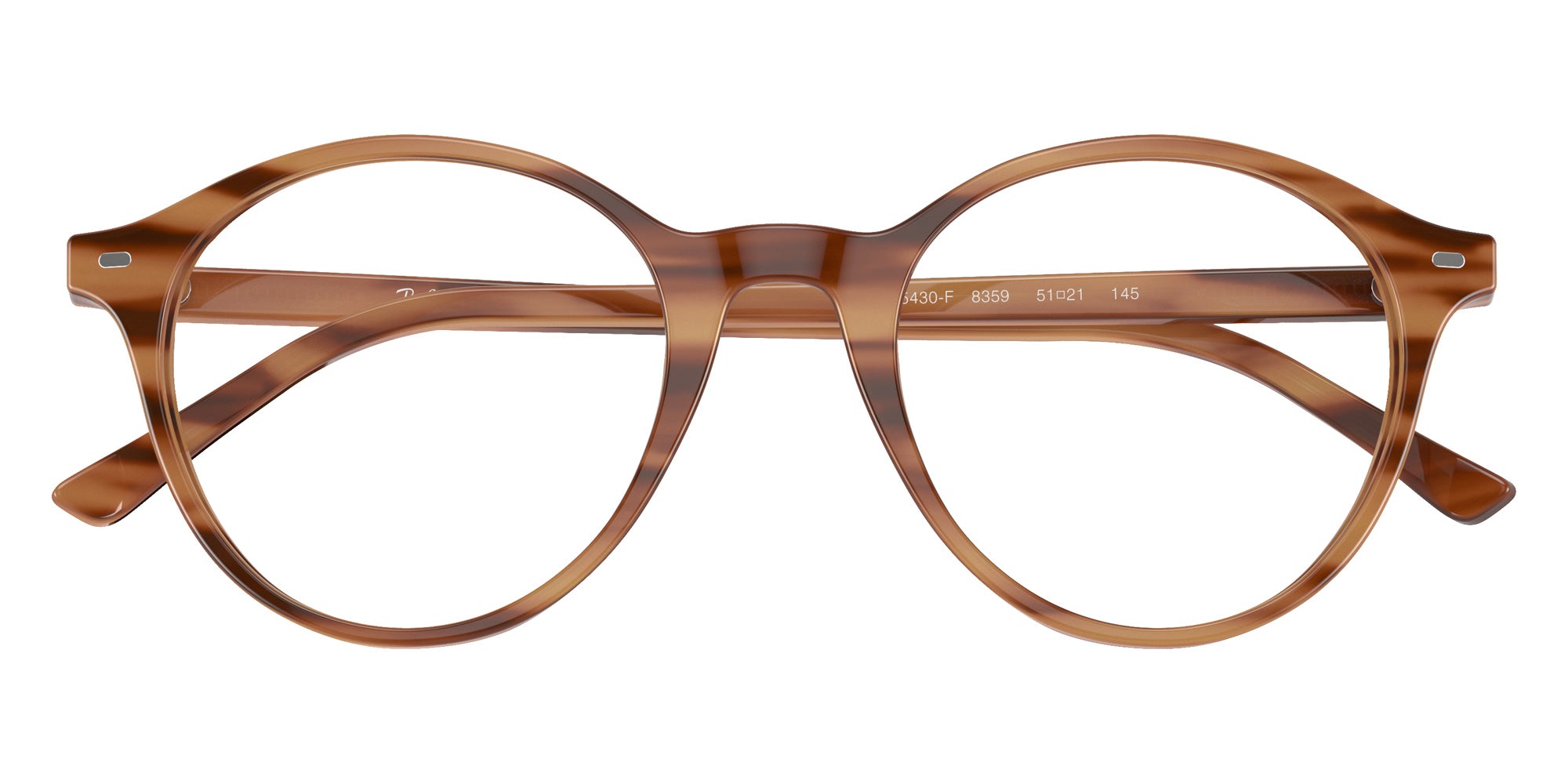 Ray-Ban® RX5430F RX5430F 8359 51 Eyeglasses - Striped Brown