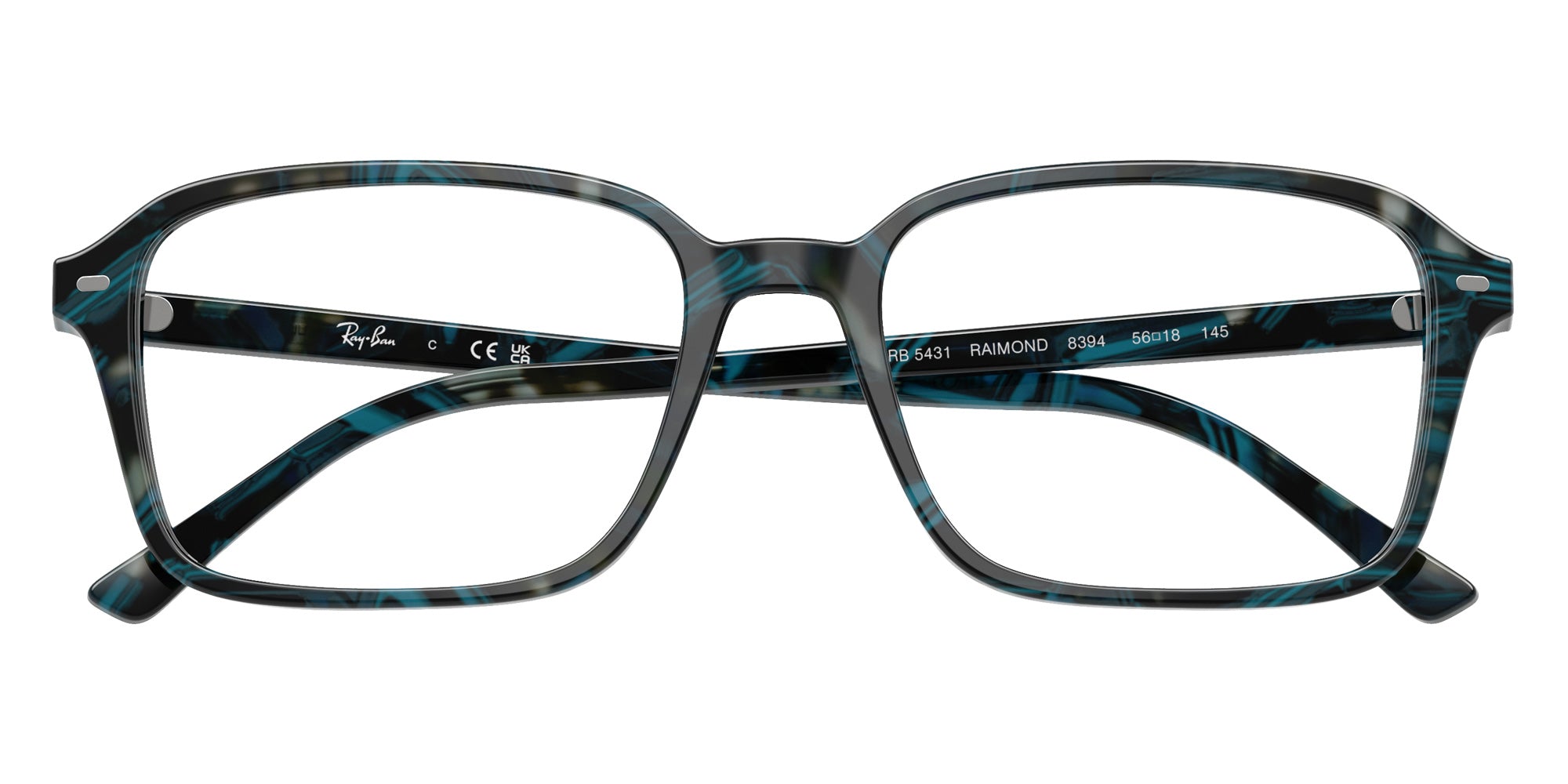 Ray-Ban® RX5431 RX5431 8394 56 Eyeglasses - Transparent Fantasy Blue/Gray