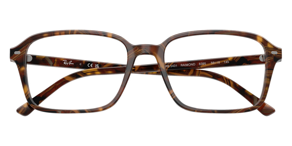 Ray-Ban® RX5431 RX5431 8395 56 Eyeglasses - Transparent Fantasy Brown/Yellow