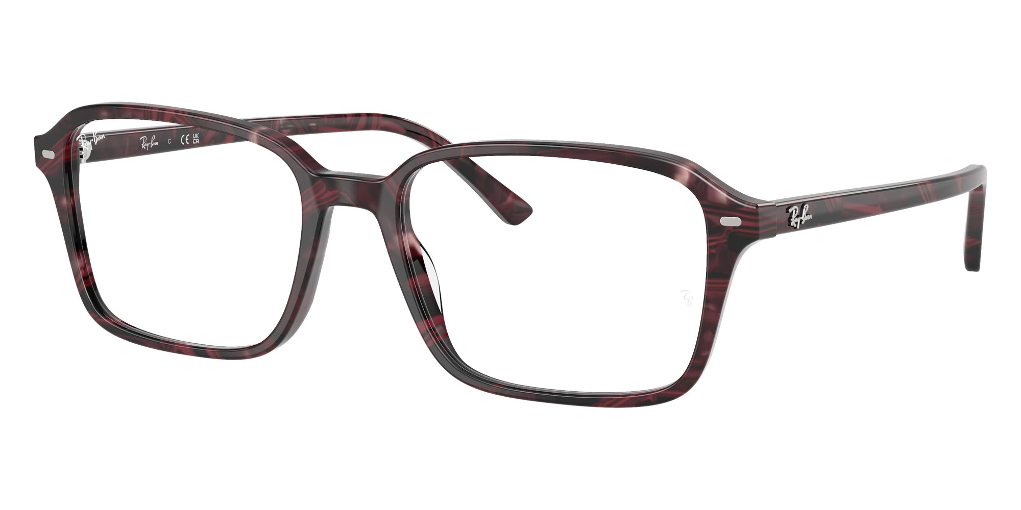 Ray-Ban® RX5431F RX5431F 8393 54 Eyeglasses - Transparent Fantasy Violet/Red