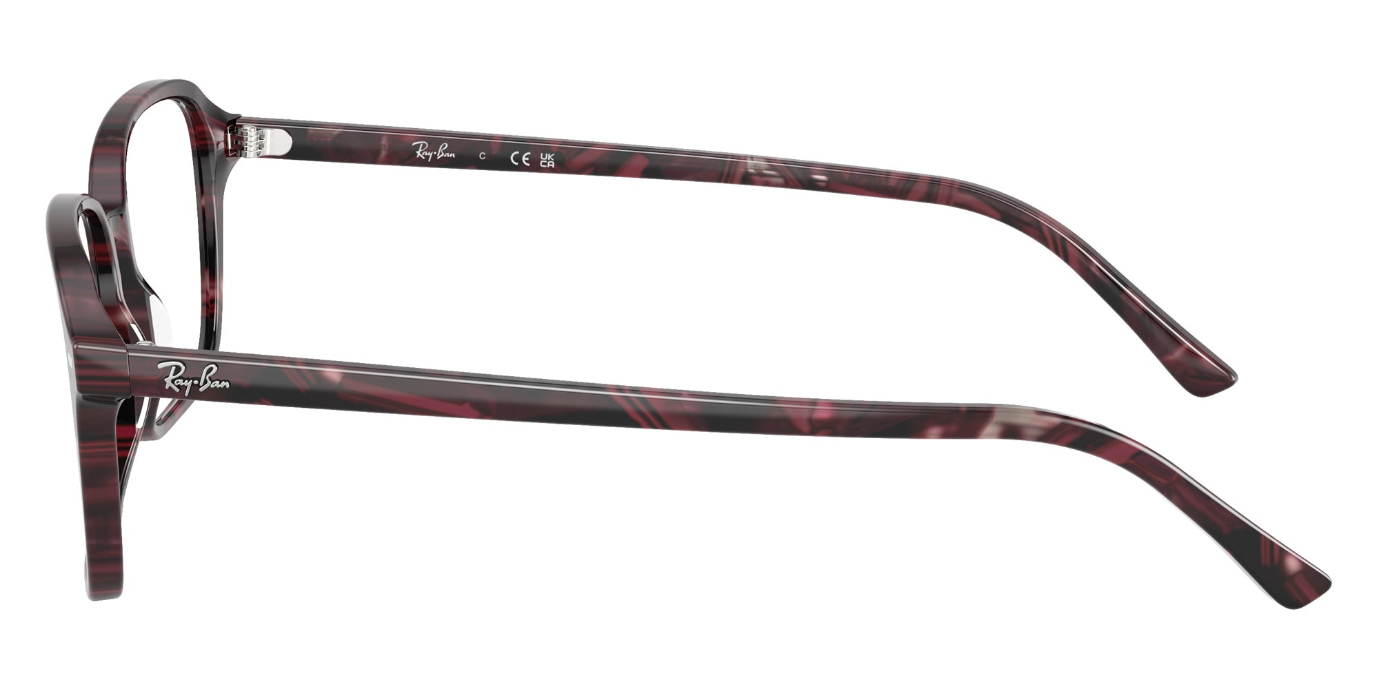 Ray-Ban® RX5431F RX5431F 8393 54 Eyeglasses - Transparent Fantasy Violet/Red
