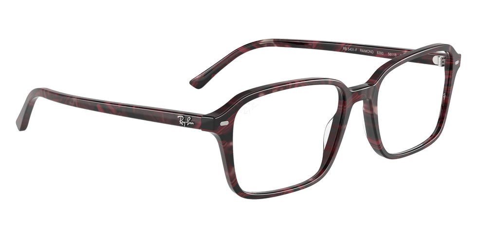 Ray-Ban® RX5431F RX5431F 8393 54 Eyeglasses - Transparent Fantasy Violet/Red