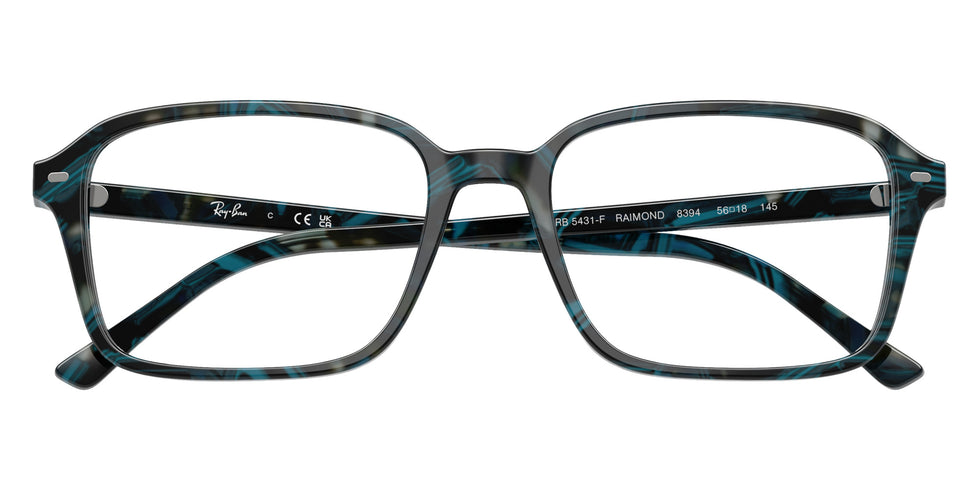 Ray-Ban® RX5431F RX5431F 8394 54 Eyeglasses - Transparent Fantasy Blue/Gray