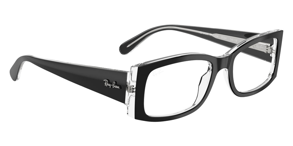 Ray-Ban® RX5434 RX5434 2034 54 Eyeglasses - Black On Transparent