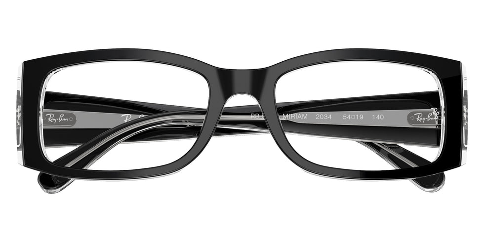 Ray-Ban® RX5434 RX5434 2034 54 Eyeglasses - Black On Transparent
