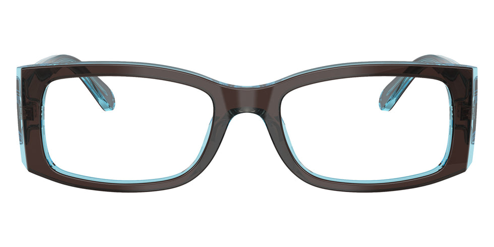 Ray-Ban® RX5434 RX5434 8366 54 Eyeglasses - Brown On Transparent Blue