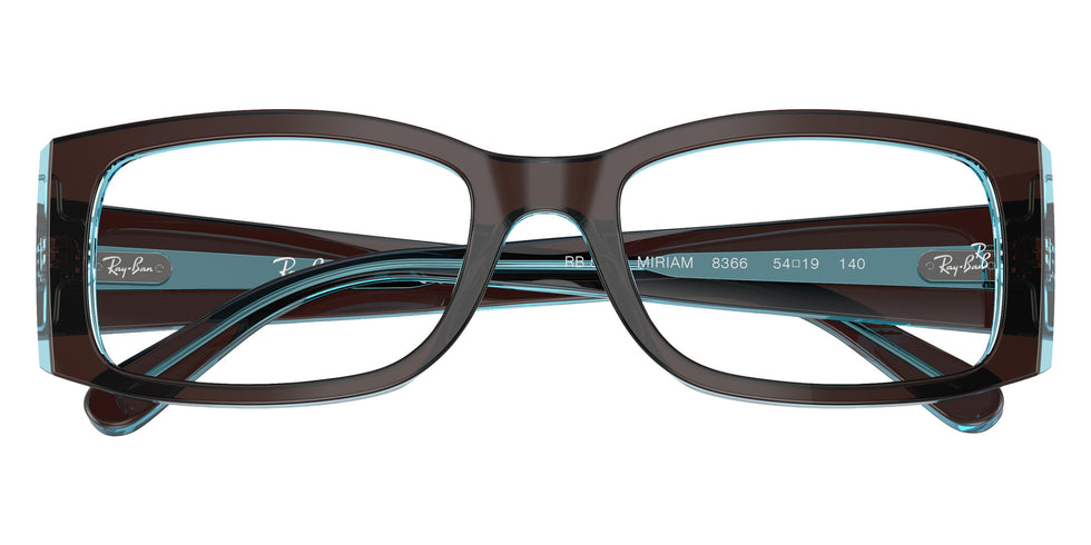 Ray-Ban® RX5434 RX5434 8366 54 Eyeglasses - Brown On Transparent Blue