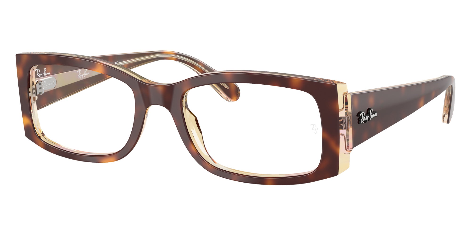 Ray-Ban® RX5434 RX5434 8402 54 Eyeglasses - Light Havana On Multicolor
