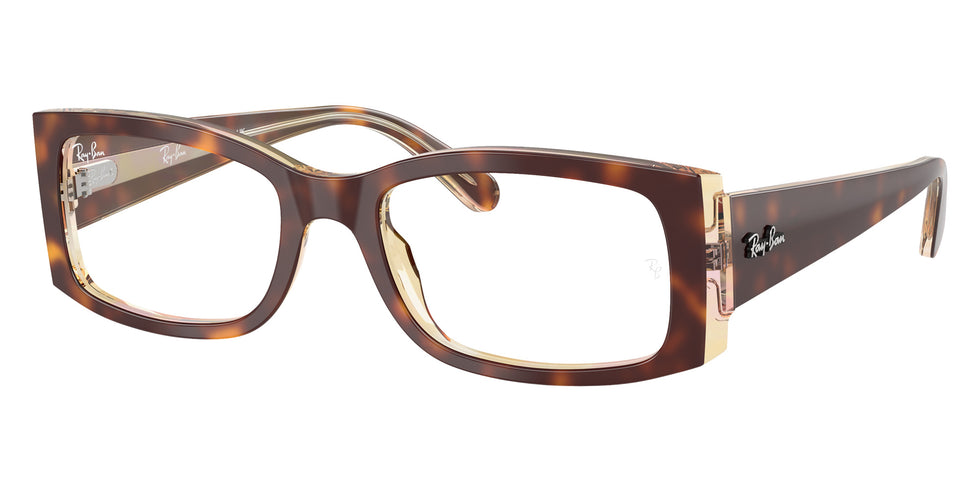 Ray-Ban® RX5434 RX5434 8402 54 Eyeglasses - Light Havana On Multicolor