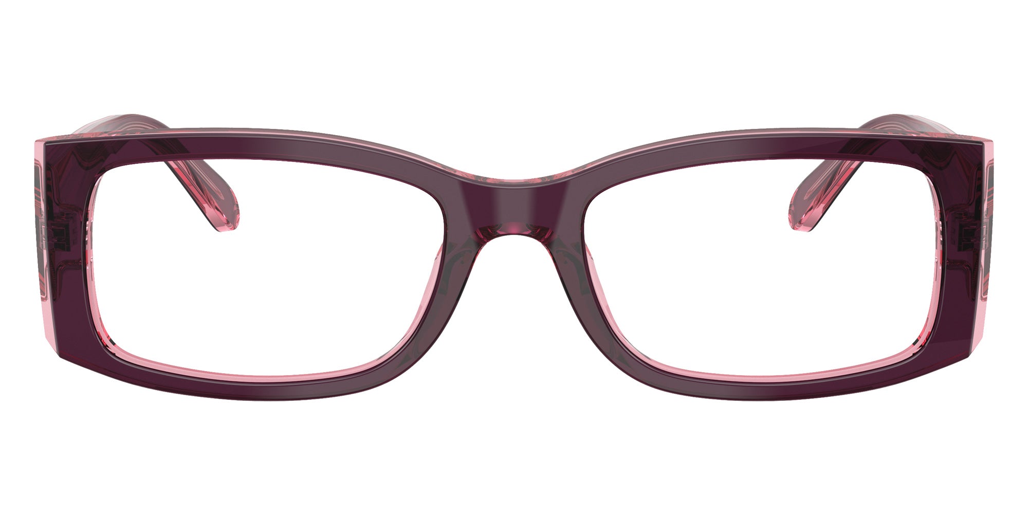 Ray-Ban® RX5434F RX5434F 8364 54 Eyeglasses - Violet On Transparent Pink
