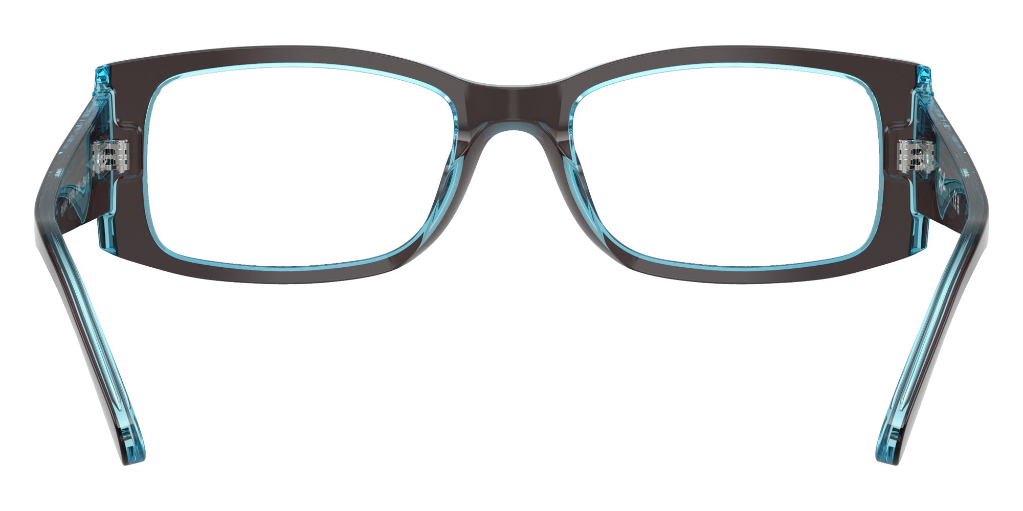 Ray-Ban® RX5434F RX5434F 8366 54 Eyeglasses - Brown On Transparent Blue