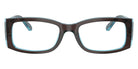 Ray-Ban® RX5434F RX5434F 8366 54 Eyeglasses - Brown On Transparent Blue