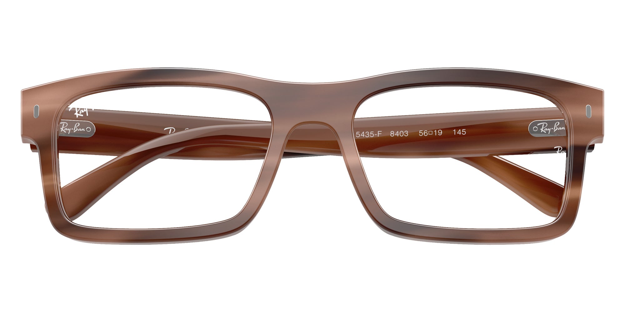Ray-Ban® RX5435F RX5435F 8403 54 Eyeglasses - Havana Brown