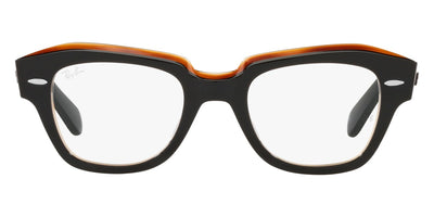 Ray-Ban® STATE STREET 0RX5486 RX5486 8096 48 - Black On Transparent Brown Eyeglasses