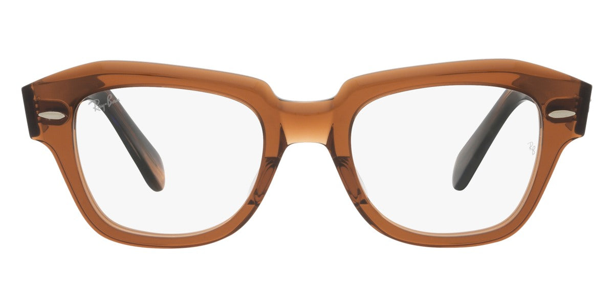 Ray-Ban® STATE STREET 0RX5486 RX5486 8179 48 - Transparent Brown Eyeglasses